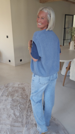 AZUR zip gilet capri soft blue