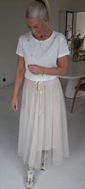 TINI tule skirt beige