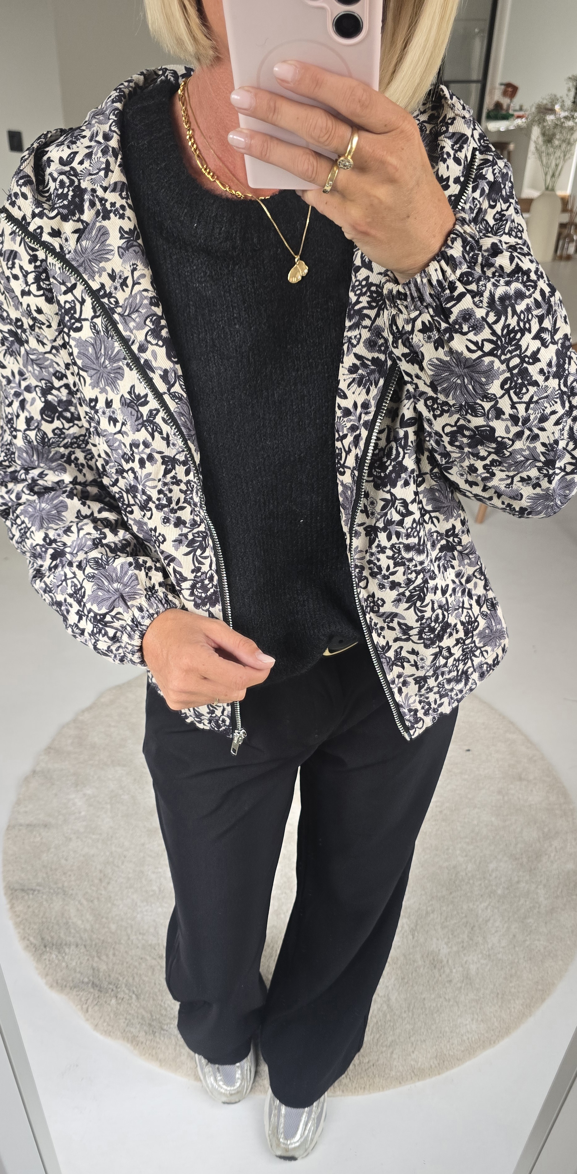 CILOU jacket with hoodie black