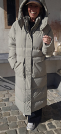 TAMMIE maxi winter puffer coat soft taupe
