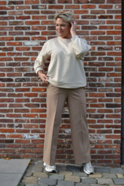 LOE wide leg jogger pants taupe