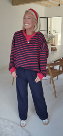 MOONTJE loose tailored pants navy