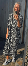 RHEA maxi shirt dress zebra