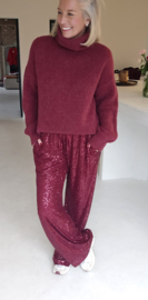 CHARLINE turleneck knit burgundy