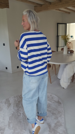 STRIPE AFFAIR longsleeve kobalt blue