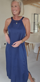 NAOMI maxi satin dress navy