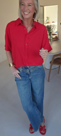 MARIN wide leg jeans broderie