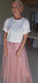 SUNDAYS ARE FOR CROISSANTS cotton T-shirt white