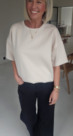 STANNIE short-sleeved sweatshirt beige