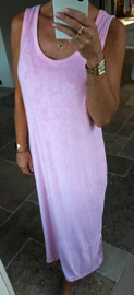 DIDI terry maxi sleeveless dress baby pink