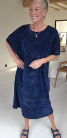 MANDIE soft velvet maxi dress navy