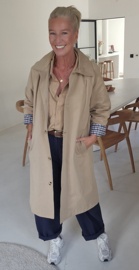 CATO maxi trench coat beige