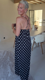 EMILIA polka maxi dress black