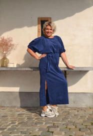 DOMI maxi velours dress navy