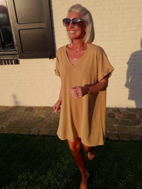 SOFT EASE tee dress camel