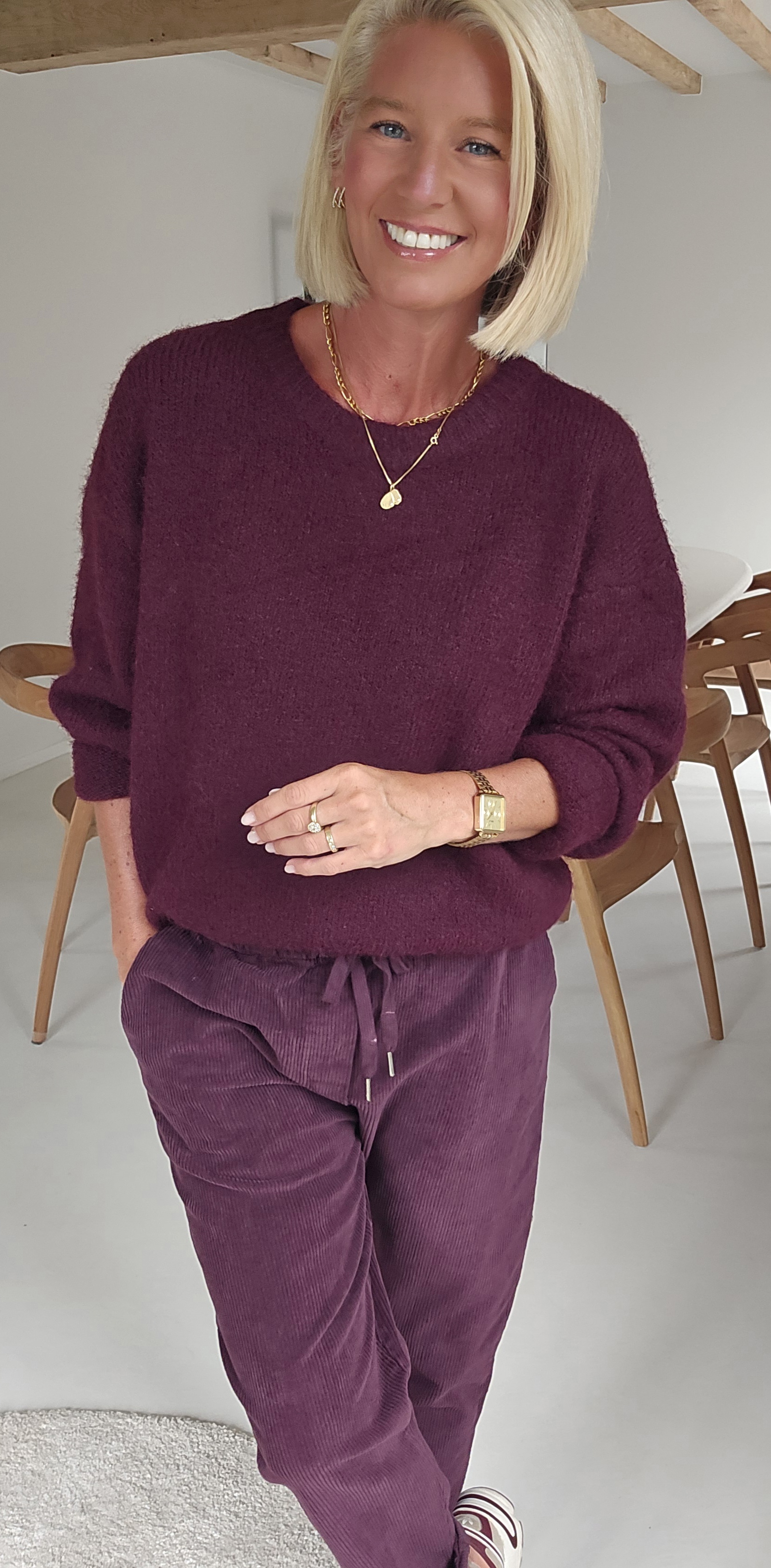 BEZIERS soft knit dark burgundy