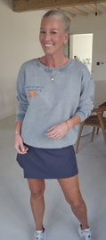 SUNDAYS ARE FOR CROISSANTS cotton sweatshirt grey