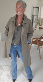 CATO maxi trench coat khaki