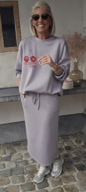 LOVELY sweatshirt skirt grey