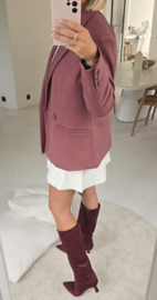 KAE suede blazer darker old pink