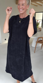 MANDIE soft velvet maxi dress black