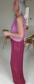 INES satin top aubergine