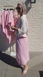 JANE striped tetra shirt pink