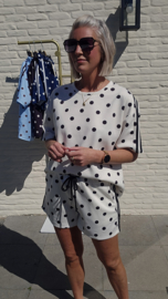 DOTJE sweat set white black