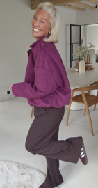 VIVI suede jacket plum