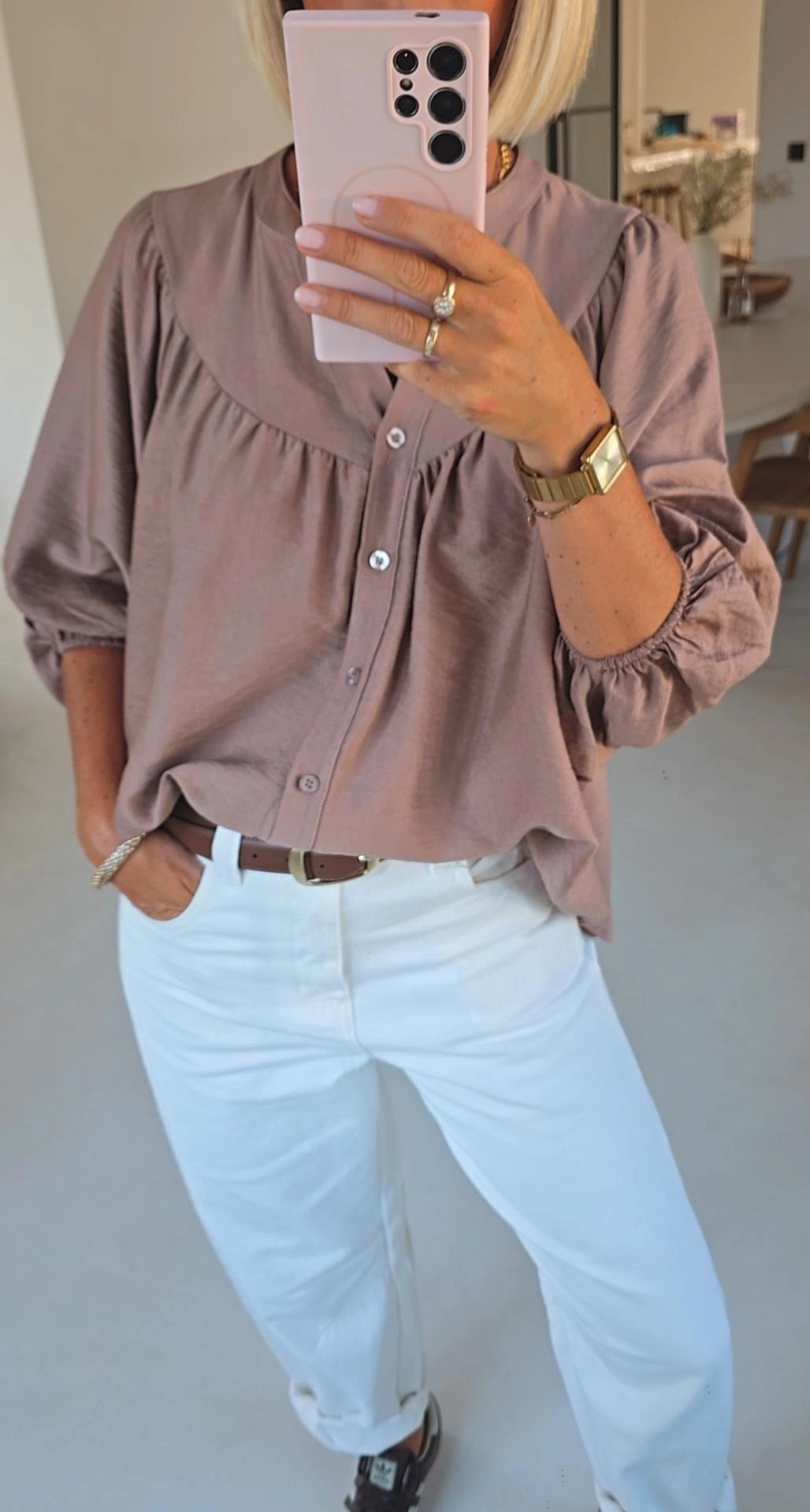 BEA viscose blouse taupe