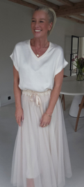 CELINE satin T-shirt cream