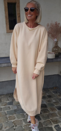 ROBYN maxi sweatshirt fleece dress vanilla