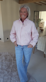 SPRING check jacket pink