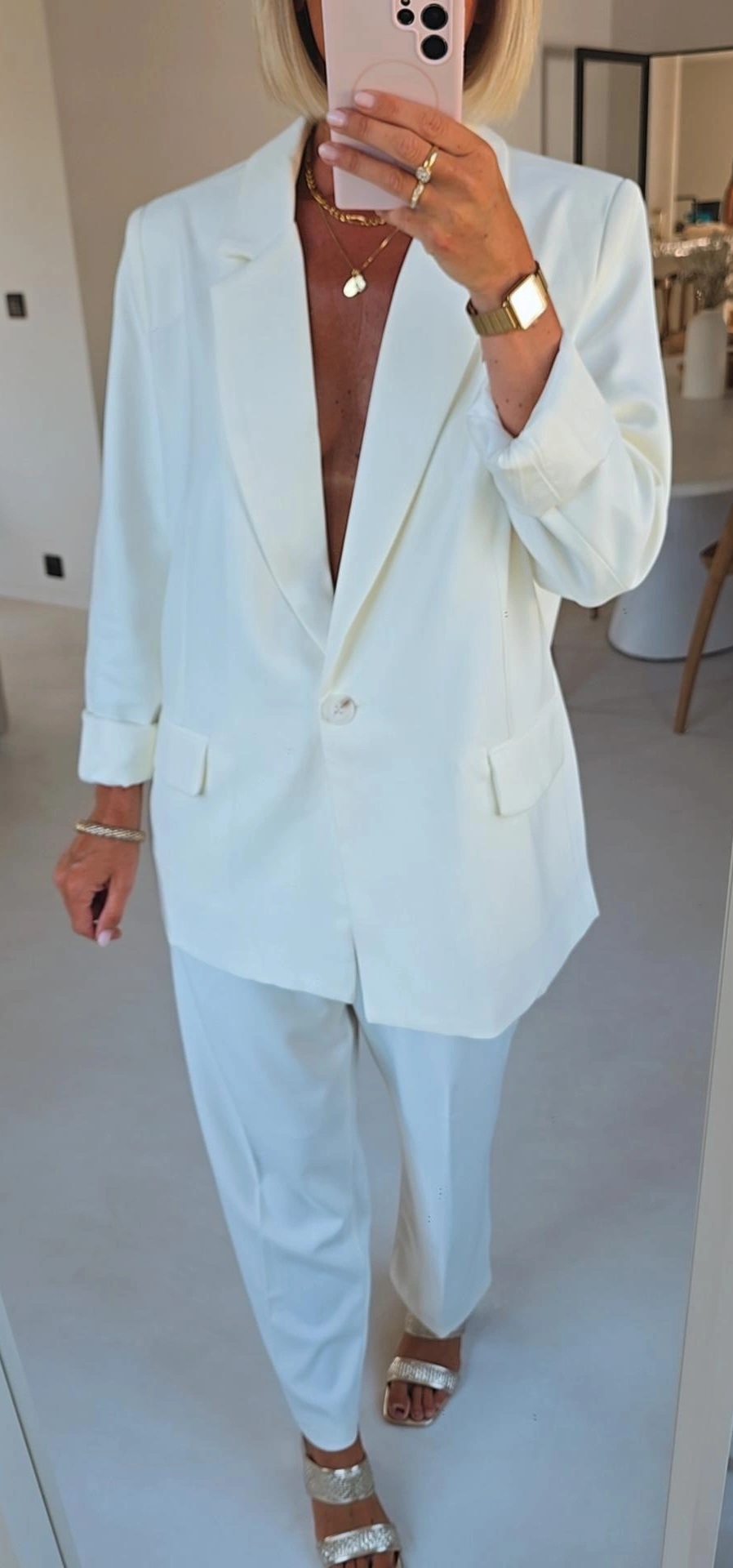 CECILIA suit pants ecru