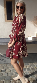 ANGELA viscose dress burgundy