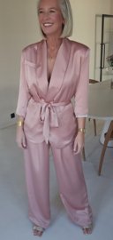ROSIE satin suit silky old pink