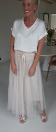 CELINE satin T-shirt cream