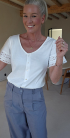 SEZAN cotton blouse white