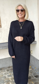 MANDINE maxi knit dress black