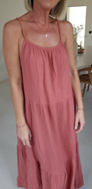 SANTORINI maxi tetra dress terra