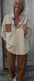 MADISON oversized cotton shirt beige