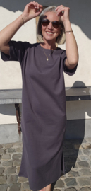 RANI cotton T-shirt dress anthracite