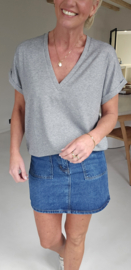 INA viscose tee mêlee grey