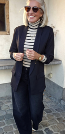 COLIN soft striped turtleneck knit