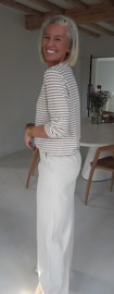 SOPHIA striped v-neck longsleeve camel