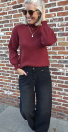IRA winter petite soft knit burgundy
