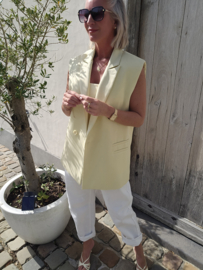 CRISTY sleeveless blazer yellow
