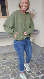 POCKET sweatshirt khaki