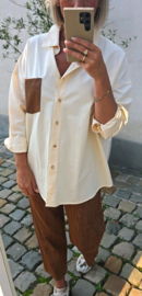 MADISON oversized cotton shirt vanilla