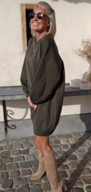 DJOELI sweatshirt fleece dress khaki